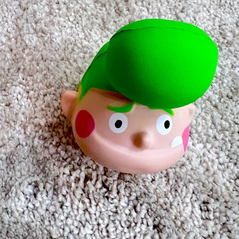 Green and Pink Kids Toy Head